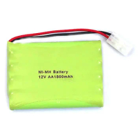 Banggood 12V 1800mAh 10x AA Rechargeable NI-MH Battery Pack with Tamiya Connector Plug for RC Cars RC Boat Remote Toys