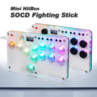 Flatbox Mini HitBox SOCD Fighting Stick Leverless Arcade Controller For PS4/PS3/PC/Switch WASD SallyBox With Mechanical Switch