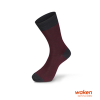 waken  絲光棉條紋中筒休閒襪 / 襪子 紳士襪 中筒襪