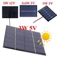 Solar Panel 3W 5V Micro Solar Board Portable Fast Charger Polysilicon DIY Solar Cells System Mini Outdoor Battery Charger