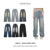 [Không còn nhiều] Quần Jeans Ống Suông Rộng Retro wash nhiều màu cá tính (Có bigsize) - Jean Kyubi S