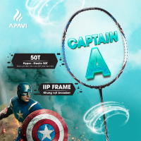 Vợt Cầu Lông Captain A Căng 13.5KG Carbon 50T, Khung 11Pro Hyper-Elastic 50T IIP FRAME, Thiết Kế Độc