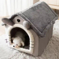 Cathouse Doghouse Four Seasons Universal Closed House Dog House Cat House Winter Warm Winter Small Dog Teddy Dog Bed