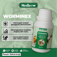 Medicow Worminex Obat Cacing diare mencret kambing sapi 100ML | obat cacingan sapi | obat sapi cacin