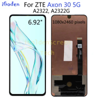 6.92" AMOLED Original For ZTE Axon 30 5G A2322 A2322G LCD Display With Frame Screen Touch Digitizer Panel Assembly Replacement
