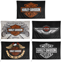 Bendera HDCI Harley Davidson Club Indonesia, Bendera Komunitas Motor, Bahan Satin peles, Ukuran Keci