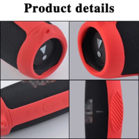 JBL Silicone Travel Carrying Case for JBL Charge 4 / Charge 5 Waterproof Bluetooth Speaker, Protective Cover with Shoulder strap