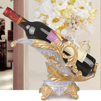 紅酒架歐式葡萄酒架創意樹脂客廳家用酒櫃壁櫥裝飾品擺件空酒瓶架LX 【古斯拉】