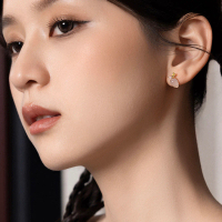 ZHOU LIU FU  S925 Sterling Silve Chalcedony Earring Cute Rabbit Earrings Carrot Design Classic Elega