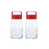 【ADERIA】日本進口手提式長型梅酒醃漬玻璃瓶1.2L(買一送一)