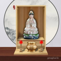 【免運】壁掛神桌 神明桌 神明櫃經濟型傢用燒香臺佛龕小型供桌壁掛式神臺神龕帶門觀音櫃