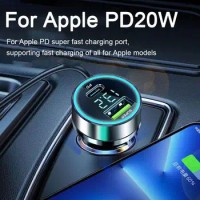 PD 20W Car Charger Super Fast Charge Adapter Type C USB 120W Portable for iPhone 14 Pro Max 13 12 11 for iPad Airpods