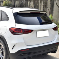For Mercedes-Benz GLA- Class H247 GLA180 200 GLA35 AMG Rear Roof Trunk Lid Duck Car Spoiler Wings ABS Black Accessories Parts
