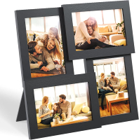 Egofine 4x6 Collage Picture Frames Made of Solid Wood Family Picture Frame Display Four 4x6 Photos C