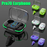 Original TWS Air Pro70 Wireless Bluetooth Headset with Mic LED Colorful Display Earbuds Wireless Charging Headphones for Phone