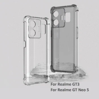 IMAK Case For Realme GT5 GT3 GT2 Pro GT Neo5 Neo 5 Drop resistance Soft TPU Silicone Clear Transparent Cover