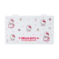 小禮堂 Hello Kitty 攜帶型塑膠口罩盒 抗菌口罩盒 口罩夾 口罩套 (白 防疫對策)