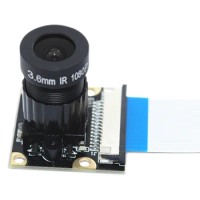 Camera Module 1080P 5 Million Pixels 1.8 Aperture 75° Wide Angle OV5647 Chip for Raspberry Pi 2/4/3B+