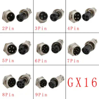 2,3,4,5,6,7,8 9-pin chassis sockets connects Microphone Mic Plug GX16 connectors Used on many CB Radios and Ham Radios