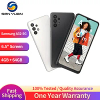 Original Samsung Galaxy A32 A326U1 5G Mobile Phone NFC 4GB RAM 64GB ROM 48MP+8MP+5MP+2MP+13MP 6.5" Octa Core Android SmartPhone