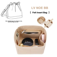 EverToner Felt Cloth Insert Bag Fits For LV NOE BB Organizer Makeup Handbag Organizer Travel Inner P