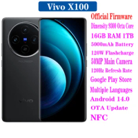 Official New Vivo X100 5G Cell phone Dimensity 9300 Octa Core Android 14 6.78" 120Hz 50MP Rear Three Camera 5000mAh 120W NFC