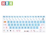 HRH Cartoon print Silicone Keyboard Cover Skin For Dell Inspiron 13 i5379 5368 7386 Dell Inspiron 14 5482/5481 9550 9560 9570