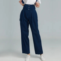 【BOBSON】女款寬版吊帶褲(D131-52)