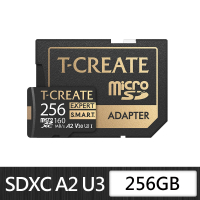 【Team 十銓】T-CREATE EXPERT S.M.A.R.T. Micro SDXC 256GB 記憶卡(含轉卡+終身保固)