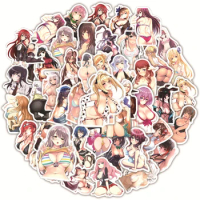 50Pcs Anime Hentai Sexy Girl Waifu Stickers Decals for Luggage Laptop Phone Motorcycle Car Sticker Waterproof Girls Toys