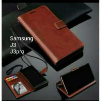 Case For Samsung J3 J3Pro Pro Leather Flip Cover Sarung Dompet Wallet Casing