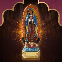 Joseph Beautiful Our Lady of Guadalupe Virgin Mary Statue Sculpture Figure Gift Xmas Display Decor Catholic Figurine Ornament