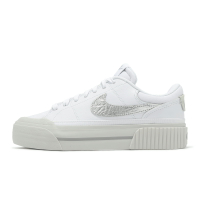 Nike 休閒鞋 Wmns Court Legacy Lift 女鞋 白 銀 小白鞋 餅乾鞋 厚底 HQ2307-100