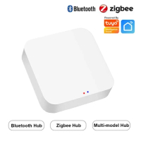Tuya Zigbee 3.0 Smart Gateway Hub Multi-Mode Bridge Smart Home WiFi Bluetooth Gateway APP Control Works with Google Home Alexa