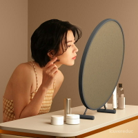 化妝鏡智能插電鏡子臺式led帶補光燈ins輕奢風髮光梳妝臺化妝鏡 鏡子