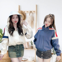 Áo gió nữ đẹp dù 2 lớp dày dặn FR46 phối màu tay xinh xắn FPLUS Top Jacket