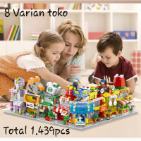 [TM888]MAINAN ANAK BALOK SUSUN TOKO MODERN