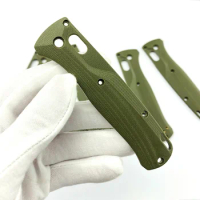 1Pair Non-slip Knife Shank Handle Grips Patch Scales G10 Material For Benchmade Bugout 535 Folding Knife Replacement Accessories