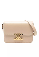 CELINE 二手 Celine Teen 亮面小牛皮 Triomphe 斜背包