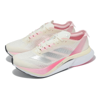adidas 愛迪達 慢跑鞋 Adizero Boston 12 M 男鞋 女鞋 粉 銀 輕量 碳纖維 運動鞋 愛迪達(JQ8673)