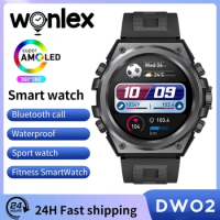 Wonlex DW02 Fashion Man Smart Watch Sport Fitness Waterproof Connected SmartWatch for Men Bluetooth Call Heart Rate Monitor