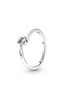 PANDORA Pandora Clear Tilted Heart Solitaire Ring