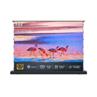 Grey ALR Material 133 Inch Cinema Screen 3D Voice Intelligent Control Outdoor Motorized Pull Up Projector Screen