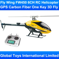 Fly Wing FW450 V2 FW450L One Key 3D Fly Return Carbon Fiber RTF GPS 6CH Electric 450 RC Remote Control Helicopter VS Align Trex