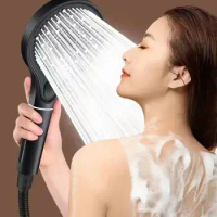 New 3 Modes Shower Head With Calcario Filter SPA High Pressure Save Water Rain Hose Set Bathroom Faucet Innovative Accessories