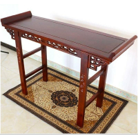 明清中式實木條幾條案供桌佛臺雕刻靠墻長條桌奇石翹頭實木玄關桌