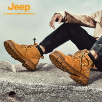 登山鞋Jeep/吉普男士馬丁靴新款防滑徒步鞋耐磨登山鞋秋冬戶外休閑鞋
