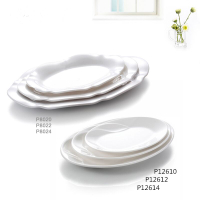 高檔A5白色仿瓷圓形酒店自助餐盤子商用蓋澆飯盤密胺餐具火鍋菜盤