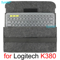 K380 Case for Logitech K380 Bag Cover Sleeve PU PVC Storage Handbag Bluetooth Keyboard Accessories Carrying Purse Pouch Portable