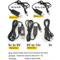 โมดูลสเต็ปอัพ, DC 5V ถึง 9V 8.4V 12.6V 12V, ขั้วต่อสายไฟ USB, ตัวแปลงปลั๊ก DC 34 ชิ้น, TH2H